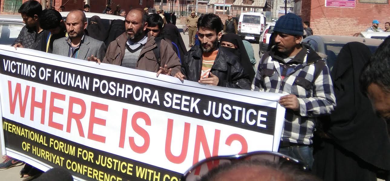 HCJK, IFJ, YML protests to show solidarity with Kunan Poshpora victims